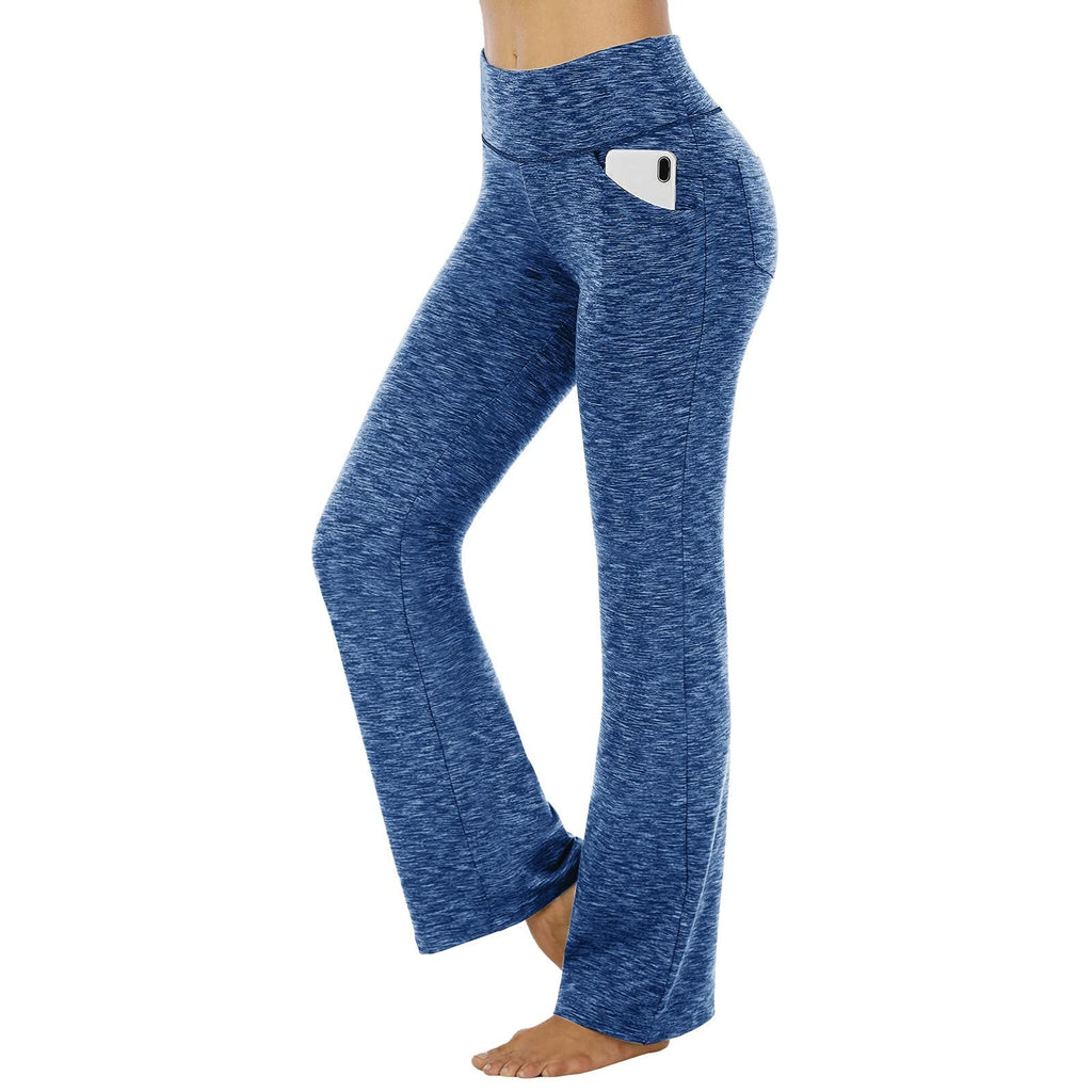 High-Waisted Flare Yoga Pants with Pockets for Women