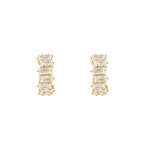 925 Silver Needle Zircon Geometric Earrings for Women Light Luxury Jewelry