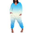 Long Sleeve V-Neck Casual Jumpsuit for Women