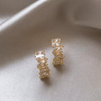 925 Silver Needle Zircon Geometric Earrings for Women Light Luxury Jewelry