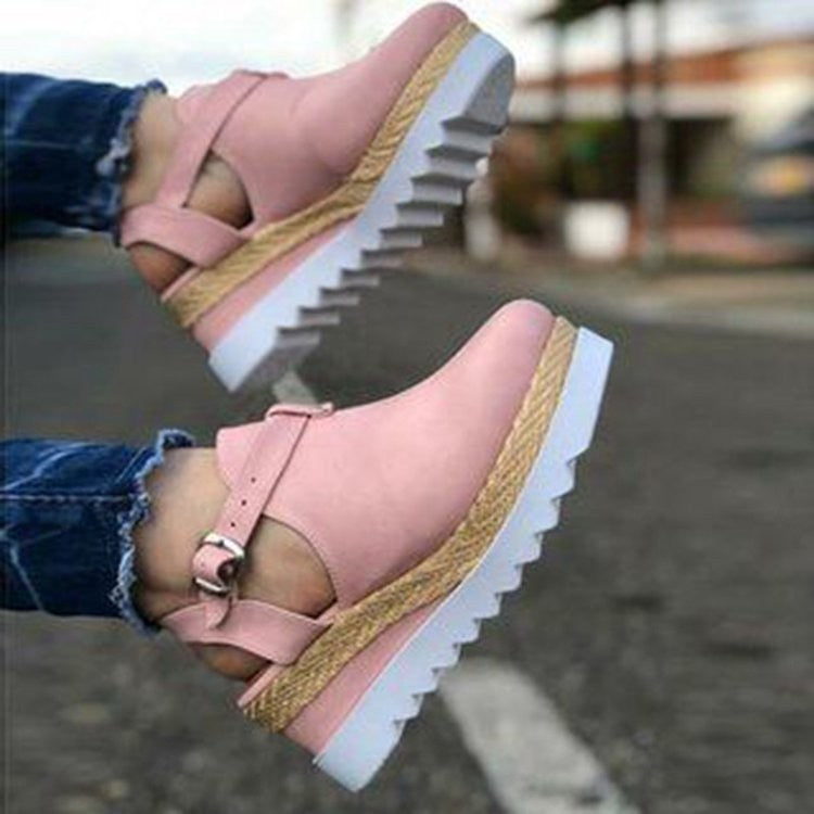 Wedge Heel Platform Women's Shoes