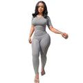 Women's Ribbed Two-Piece Lounge Set
