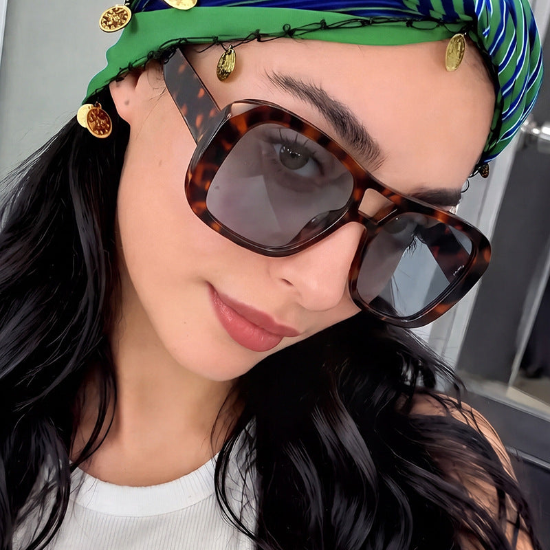 Large Frame Double Beam Sunglasses Sunglasses Personalized Sunglasses