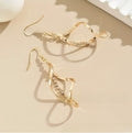 Spiral Design Alloy Pendant Earrings for Women