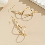 Spiral Design Alloy Pendant Earrings for Women