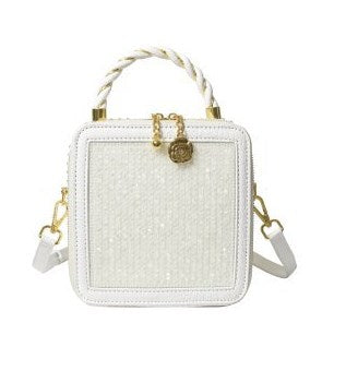 Genuine Leather Women's Crossbody Bag with Tassels
