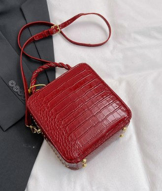 Genuine Leather Women's Crossbody Bag with Tassels