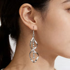 Spiral Design Alloy Pendant Earrings for Women