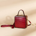 Genuine Leather Women's Crossbody Bag with Tassels