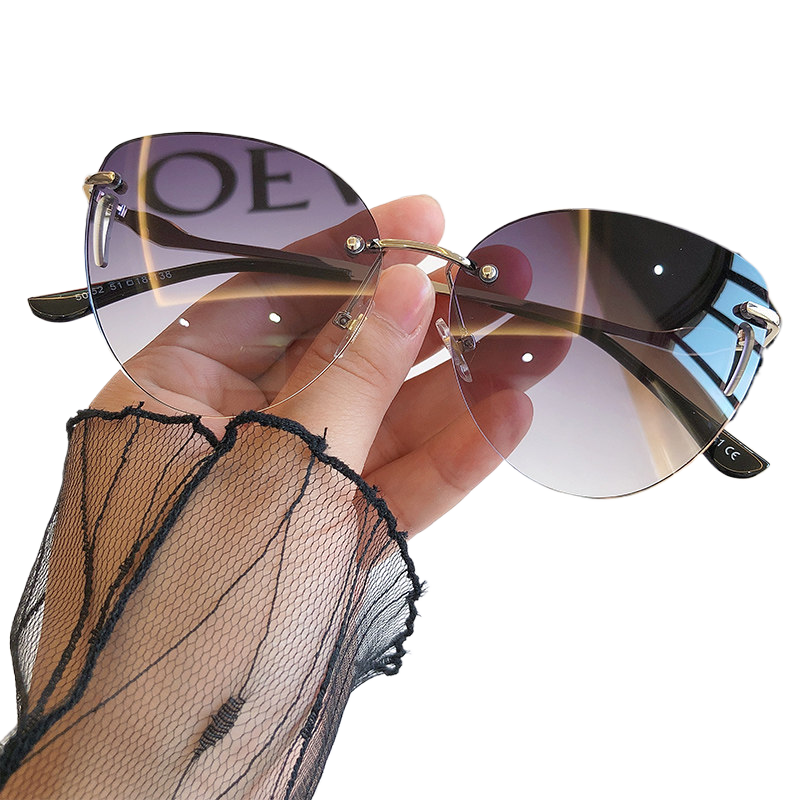Frameless UV Protection Women Sunglasses