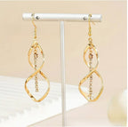 Spiral Design Alloy Pendant Earrings for Women