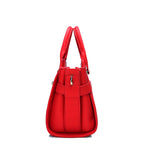 Litchi Texture Genuine Leather Platinum Crossbody Bag