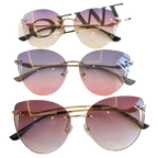 Frameless UV Protection Women Sunglasses
