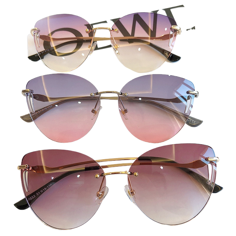 Frameless UV Protection Women Sunglasses