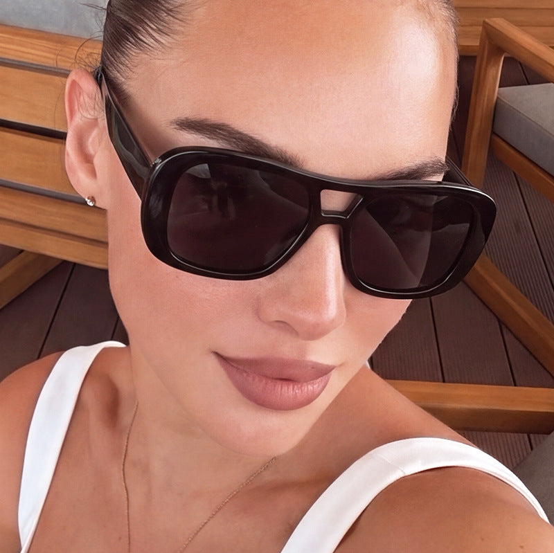 Large Frame Double Beam Sunglasses Sunglasses Personalized Sunglasses