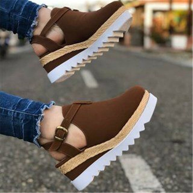 Wedge Heel Platform Women's Shoes